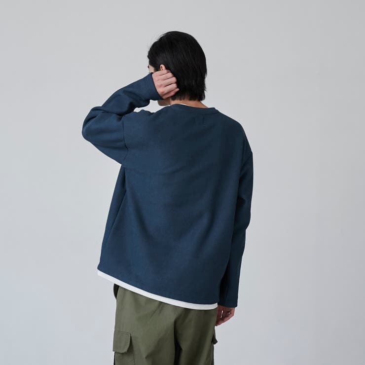 コットンタッチワッフルフェイクレイヤードプルオーバー | coen【men】 | 詳細画像18 