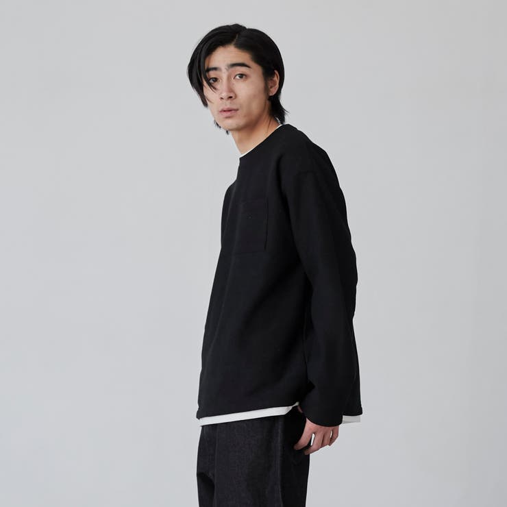 コットンタッチワッフルフェイクレイヤードプルオーバー | coen【men】 | 詳細画像4 