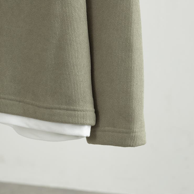 コットンタッチワッフルフェイクレイヤードプルオーバー | coen【men】 | 詳細画像25 