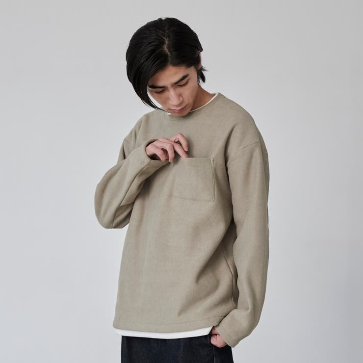 コットンタッチワッフルフェイクレイヤードプルオーバー | coen【men】 | 詳細画像5 