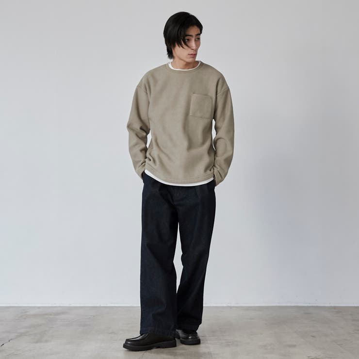 コットンタッチワッフルフェイクレイヤードプルオーバー | coen【men】 | 詳細画像6 