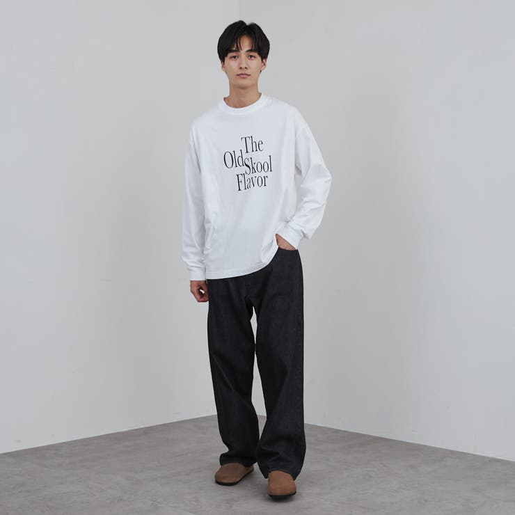 ロゴプリント入りルーズ天竺ロングスリーブTシャツ | coen【men】 | 詳細画像4 