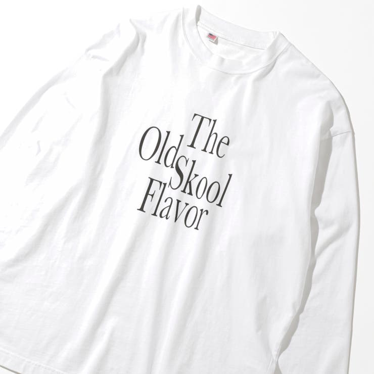 WHITE | ロゴプリント入りルーズ天竺ロングスリーブTシャツ | coen【men】