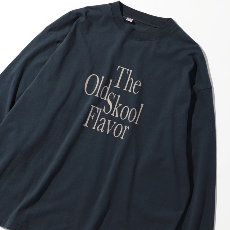 NAVY | ロゴプリント入りルーズ天竺ロングスリーブTシャツ | coen【men】