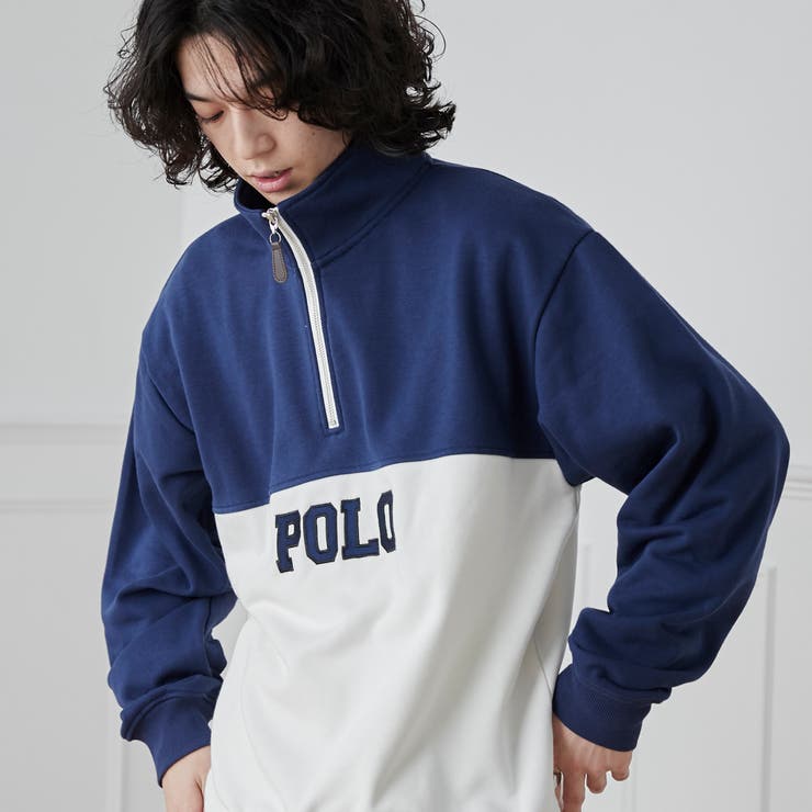 POLO BCS別注スタンドハーフジップスウェットプルオーバー[品番