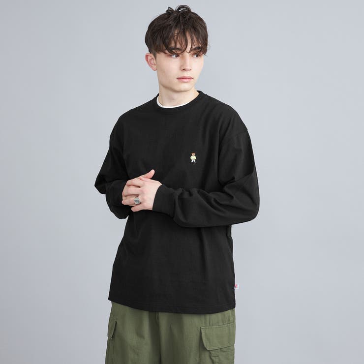 ワンポイントベア刺繍ロングスリーブTシャツ[品番：COEW0005166]｜coen