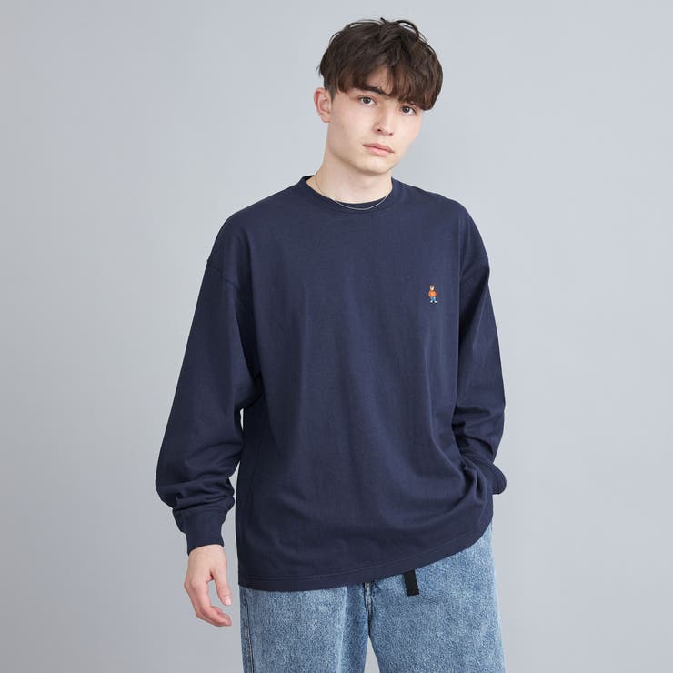 ワンポイントベア刺繍ロングスリーブTシャツ[品番：COEW0005166]｜coen