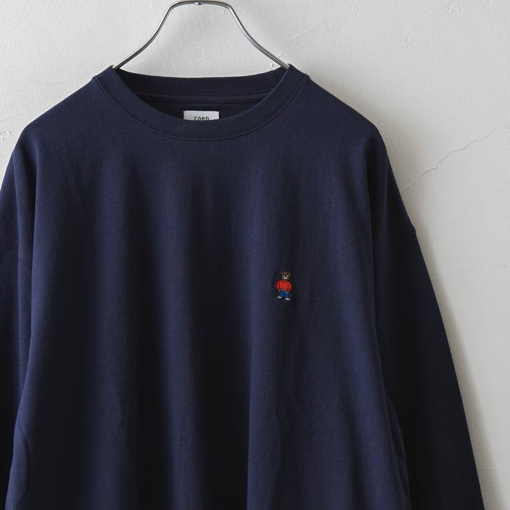 ワンポイントベア刺繍ロングスリーブTシャツ[品番：COEW0005166]｜coen