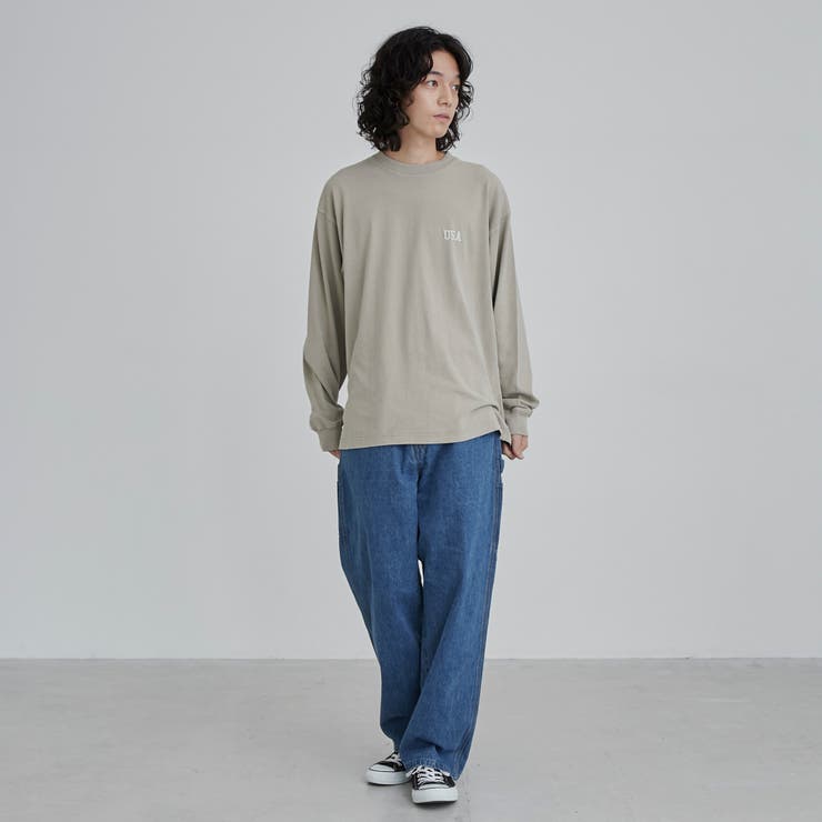 USAコットンピグメントワンポイント刺繍Tシャツ | coen【men】 | 詳細画像14 