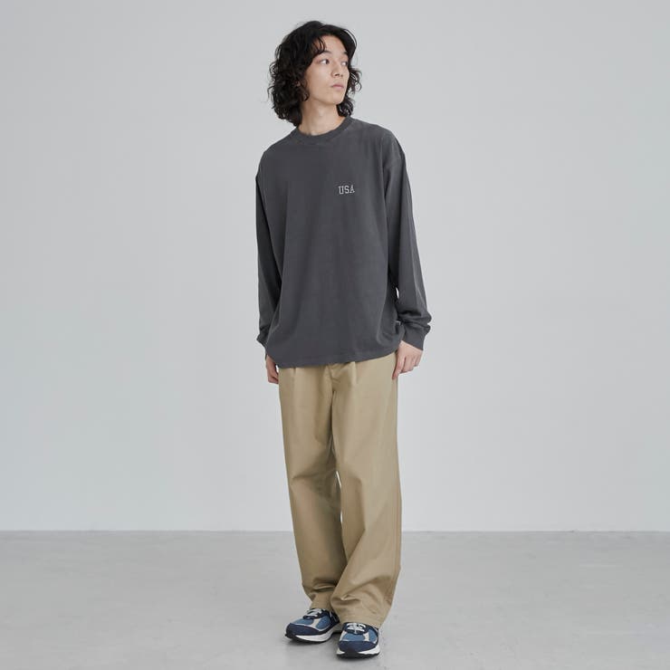 USAコットンピグメントワンポイント刺繍Tシャツ | coen【men】 | 詳細画像3 