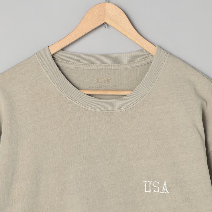 USAコットンピグメントワンポイント刺繍Tシャツ | coen【men】 | 詳細画像21 