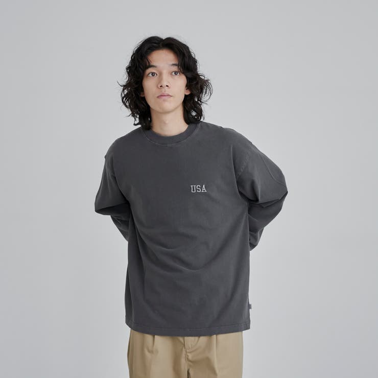 USAコットンピグメントワンポイント刺繍Tシャツ | coen【men】 | 詳細画像4 