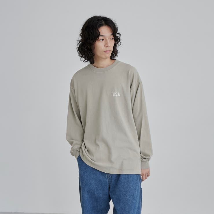 USAコットンピグメントワンポイント刺繍Tシャツ | coen【men】 | 詳細画像9 