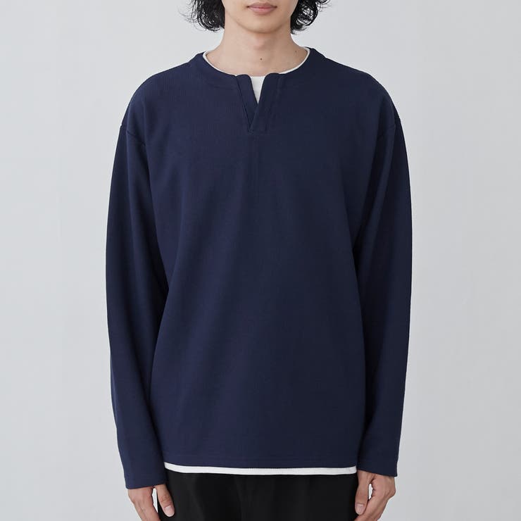 スキッパーレイヤードロングTシャツ | coen【men】 | 詳細画像12 