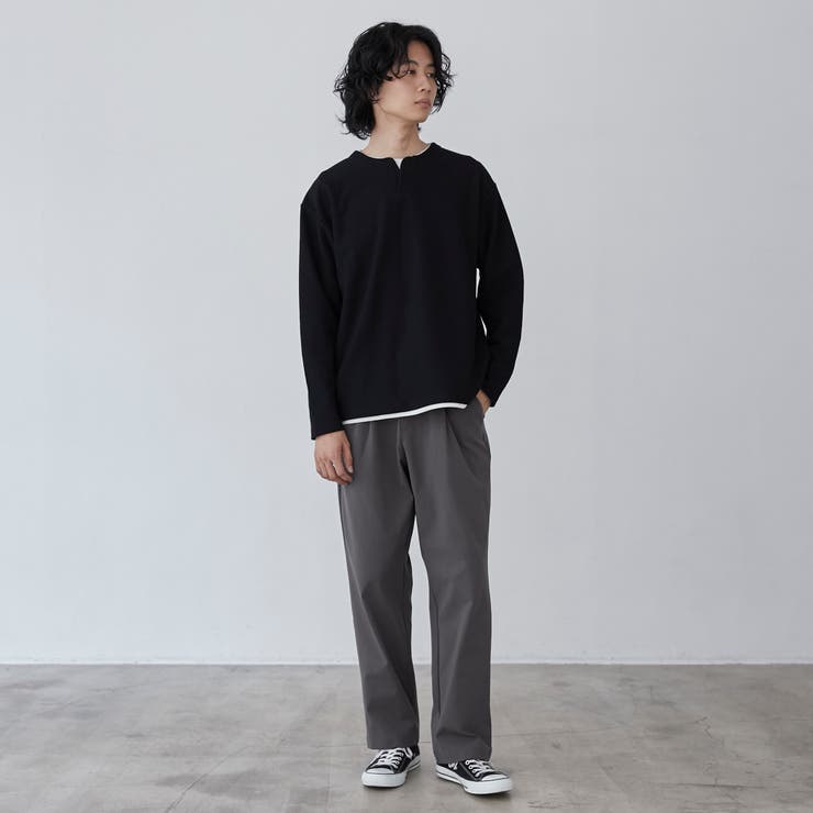 スキッパーレイヤードロングTシャツ | coen【men】 | 詳細画像3 