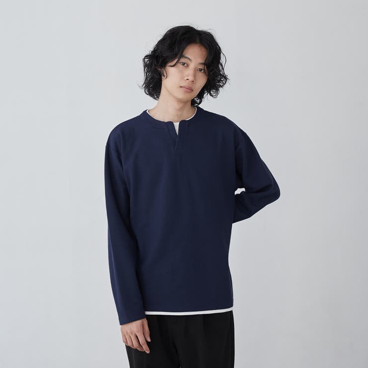 スキッパーレイヤードロングTシャツ | coen【men】 | 詳細画像7 