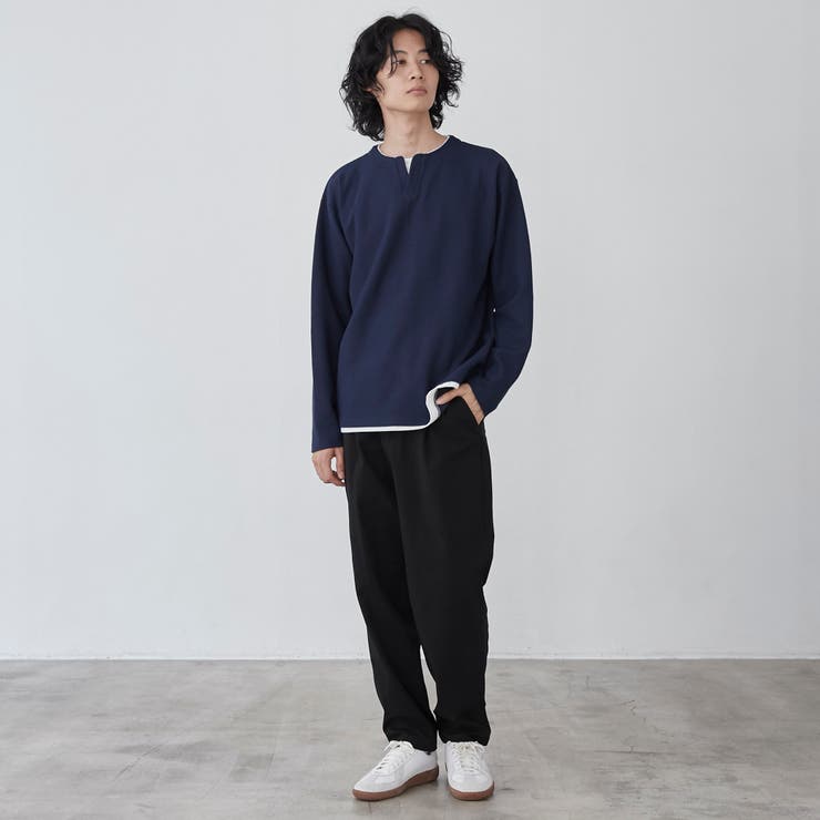 スキッパーレイヤードロングTシャツ | coen【men】 | 詳細画像8 