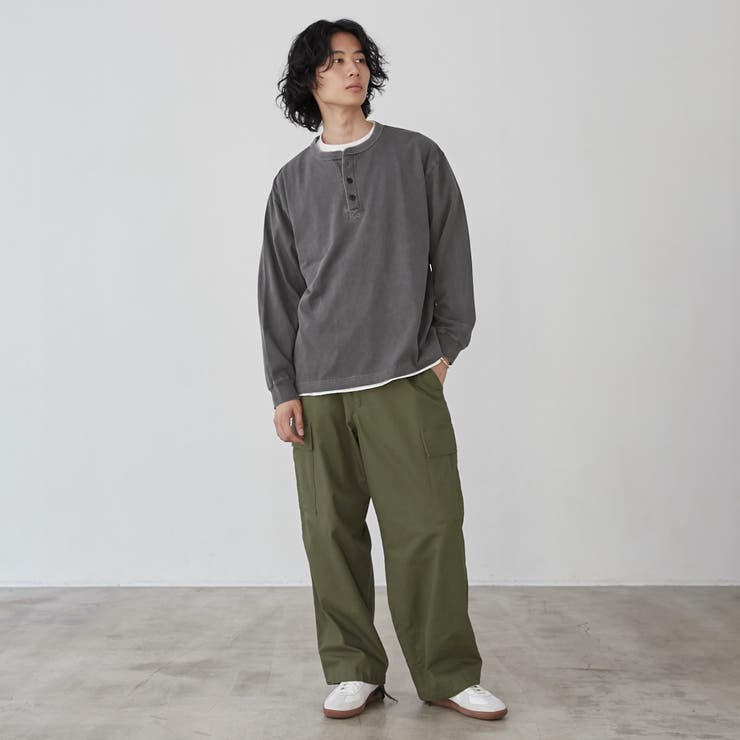 ピグメントヘンリーネックロングTシャツ | coen【men】 | 詳細画像3 