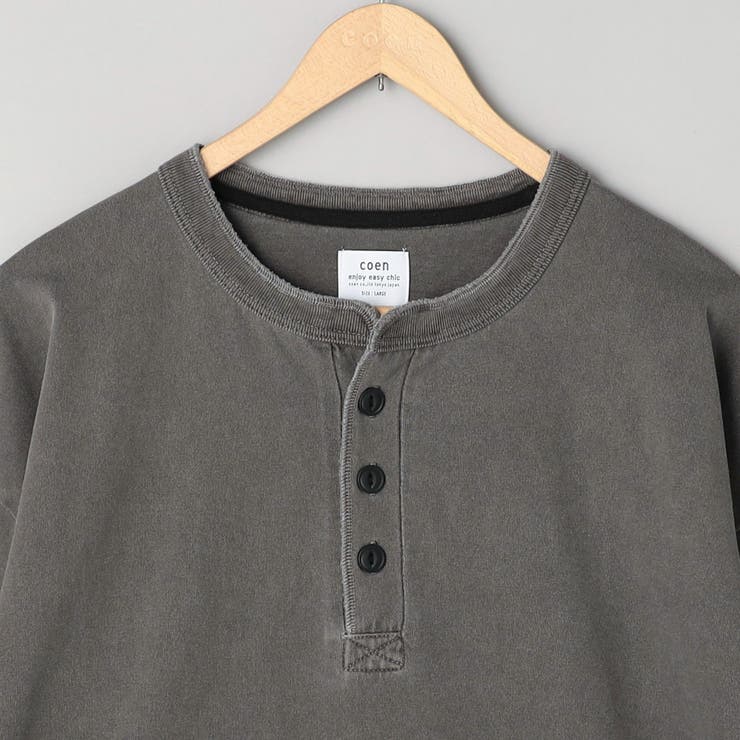 ピグメントヘンリーネックロングTシャツ | coen【men】 | 詳細画像12 