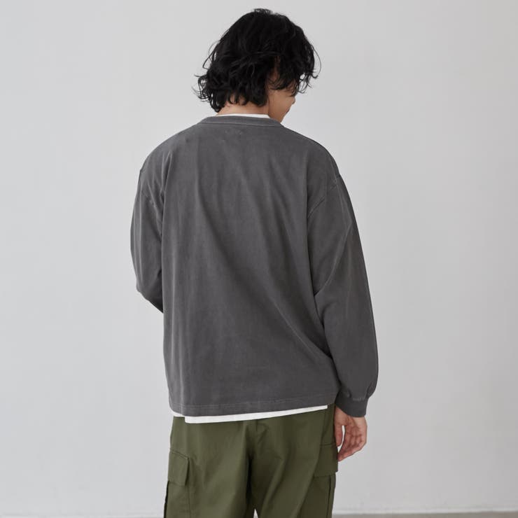 ピグメントヘンリーネックロングTシャツ | coen【men】 | 詳細画像6 