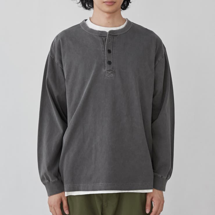 ピグメントヘンリーネックロングTシャツ | coen【men】 | 詳細画像7 