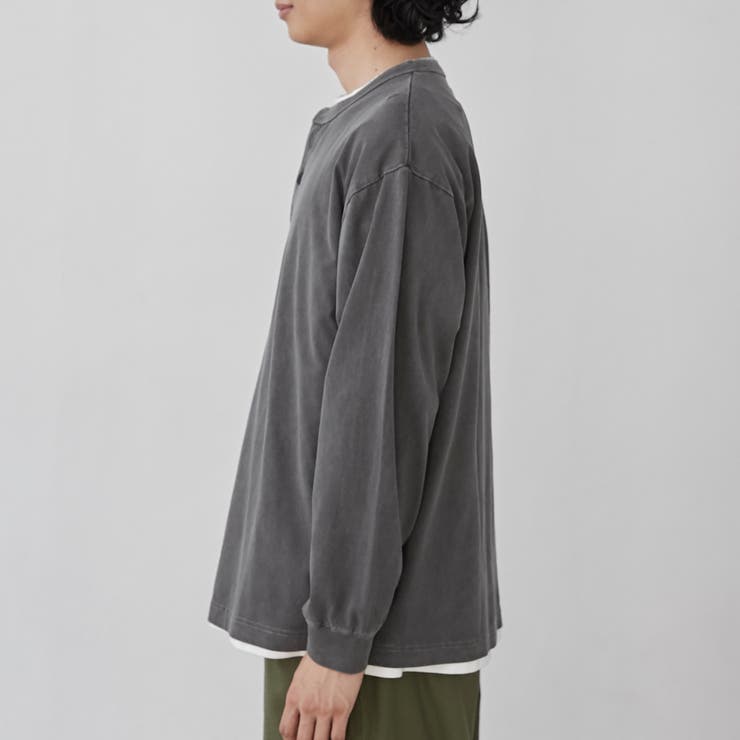 ピグメントヘンリーネックロングTシャツ | coen【men】 | 詳細画像8 