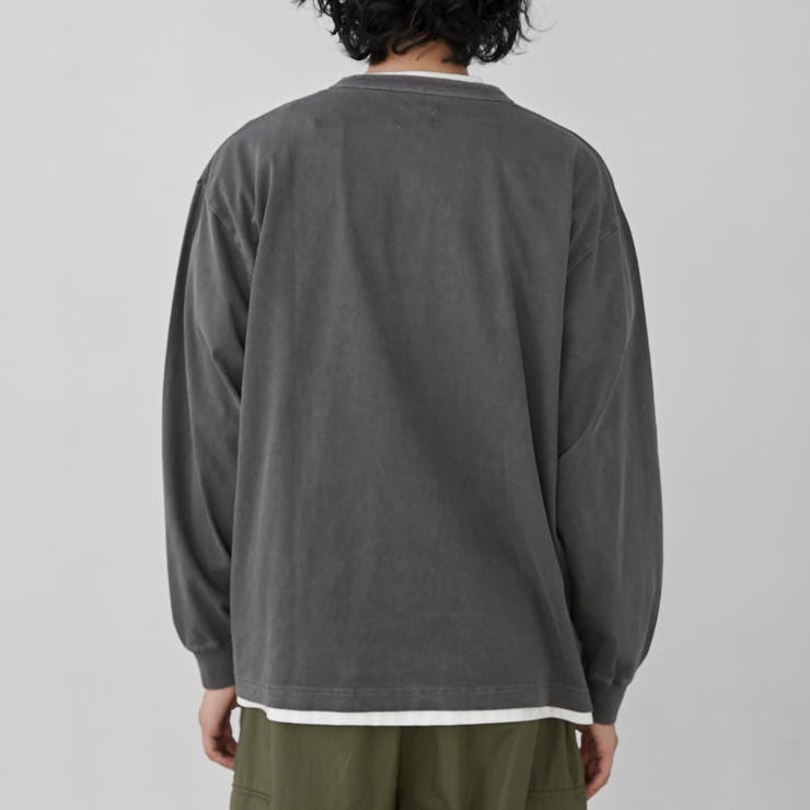ピグメントヘンリーネックロングTシャツ | coen【men】 | 詳細画像9 