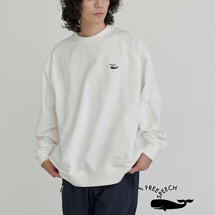 WHITE | FreeSpeech別注クルーネックスウェット | coen【men】
