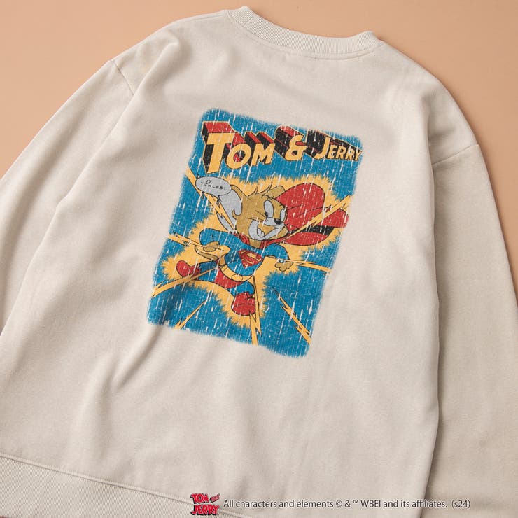 BEIGE | TOM&JERRY ヴィンテージライクプリントスウェット | coen【men】