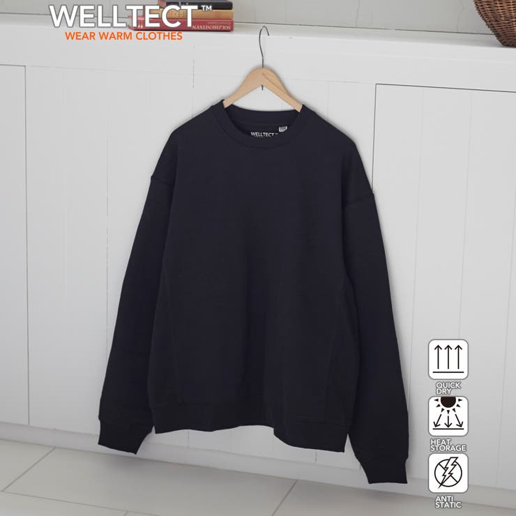 BLACK | 【WELLTECT】 クルーネックスウェット | coen【men】