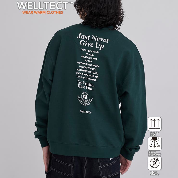 DK.GREEN | 【WELLTECT】 ロゴプリントクルーネックスウェット | coen【men】