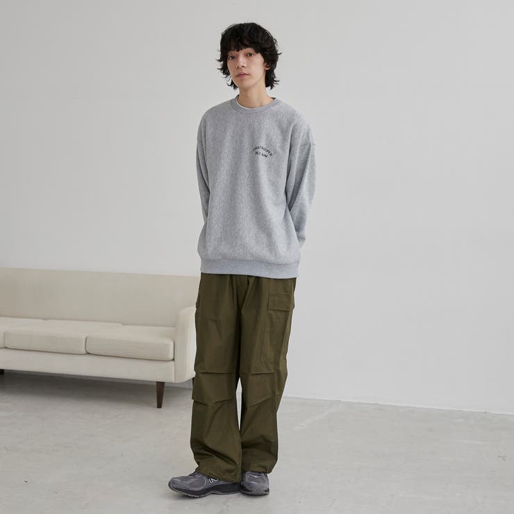 刺繍風発泡プリントクルーネックスウェット | coen【men】 | 詳細画像3 