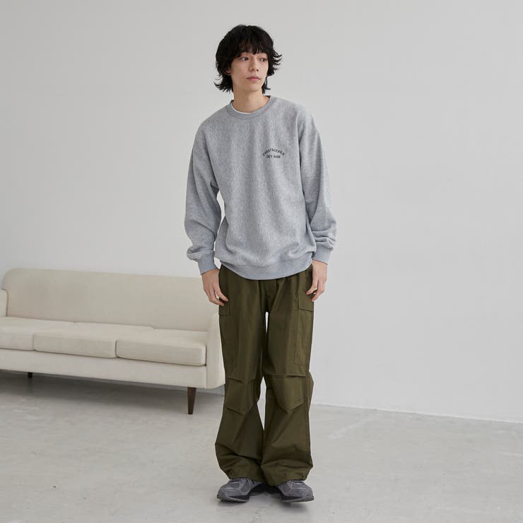 刺繍風発泡プリントクルーネックスウェット | coen【men】 | 詳細画像5 