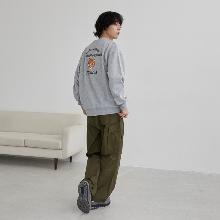 刺繍風発泡プリントクルーネックスウェット | coen【men】 | 詳細画像7 