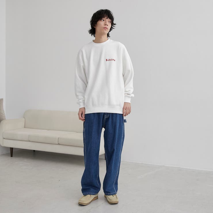 刺繍風発泡プリントクルーネックスウェット | coen【men】 | 詳細画像9 
