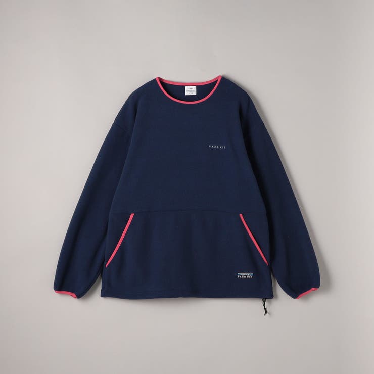NAVY | ＜PARKNIK＞パイピングフリースクルーネック | coen【men】