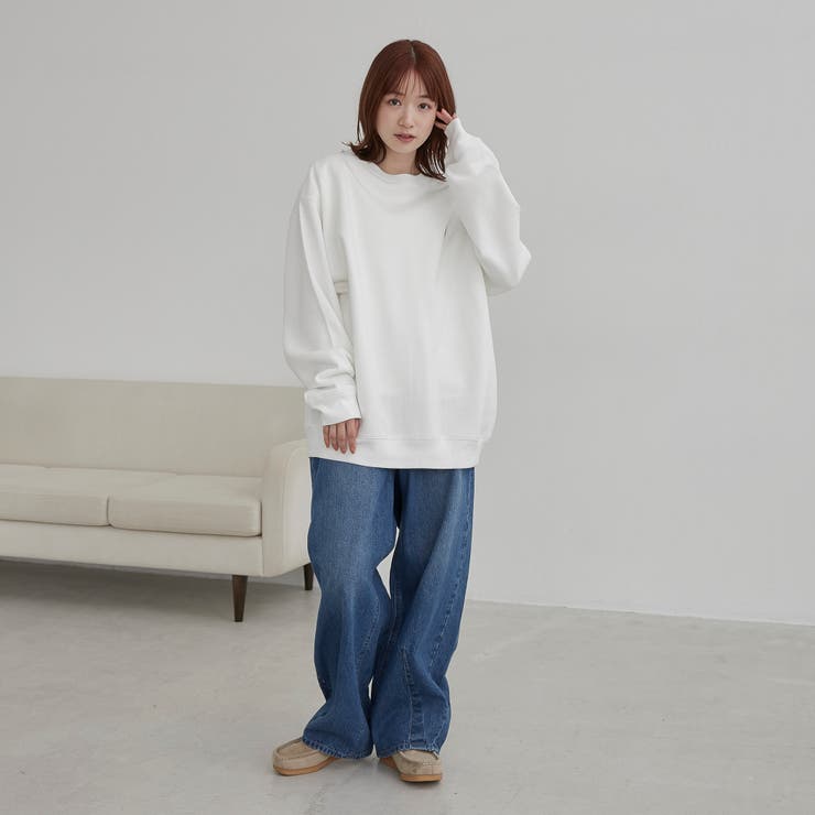 ワンポイントベア刺繍裏起毛クルーネックスウェット | coen【men】 | 詳細画像5 