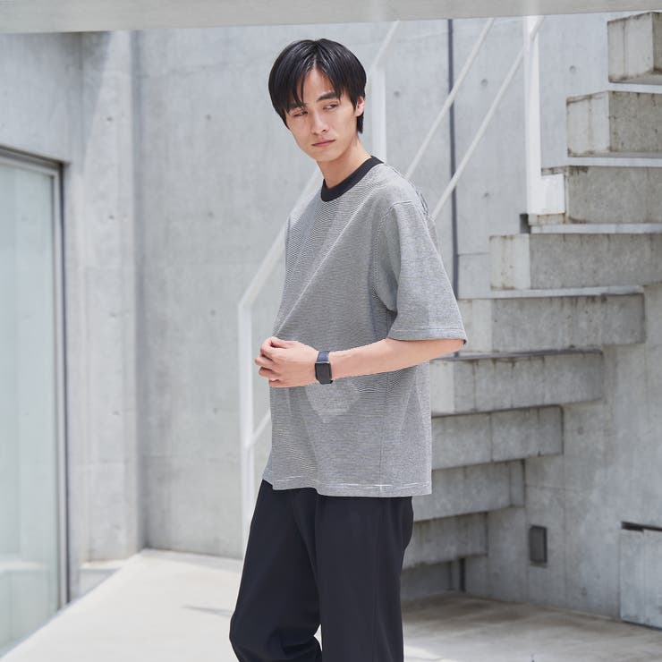 クリーンプラスボーダーTシャツ【抗菌防臭・防汚（食品汚れ）・UVカット】 | coen【men】 | 詳細画像4 