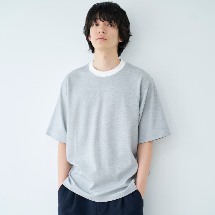 クリーンプラスボーダーTシャツ ショートスリーブ【抗菌防臭 防汚（食品、衿部分の… | coen【men】 | 詳細画像5 