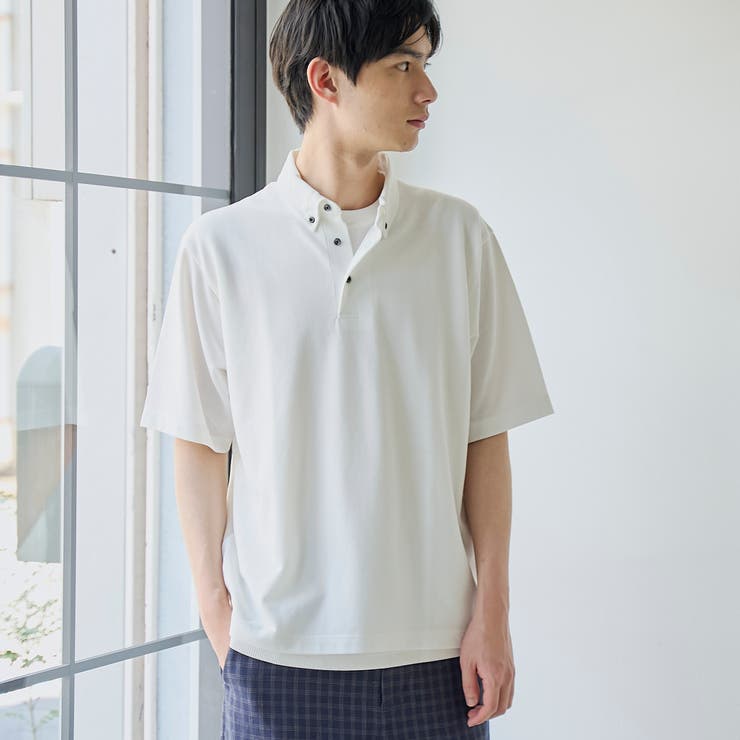 WHITE | 【防汚、抗菌防臭 、UVカット】クリーンプラスカノコポロシャツ | coen【men】