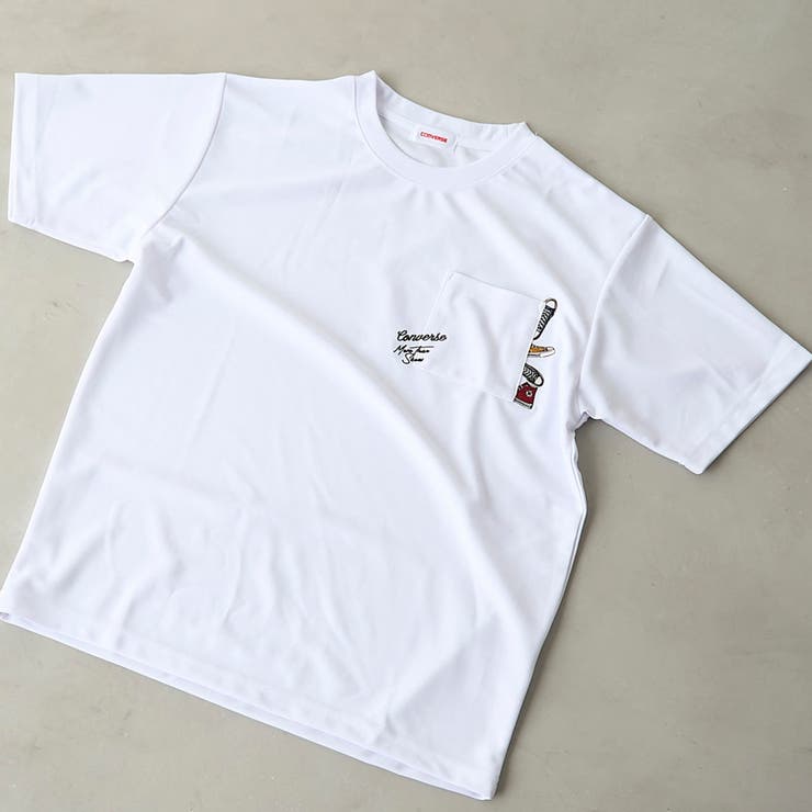 WHITE | 【WEB限定】converse （コンバース）ポケット付刺繍Ｔシャツ | coen【men】