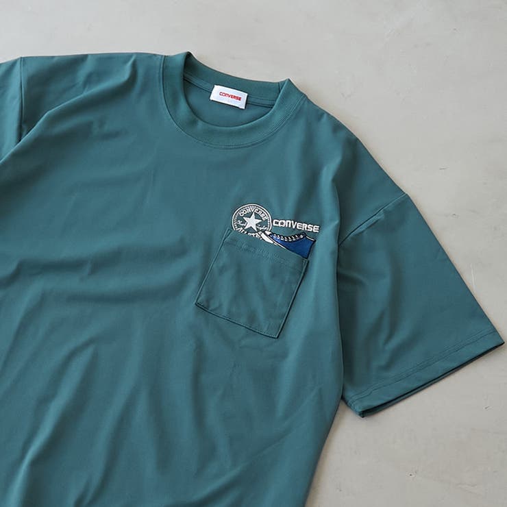 TURQUOISE | 【WEB限定】converse（コンバース）エンブレム半袖Tシャツ | coen【men】
