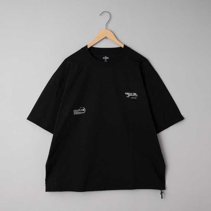 BLACK | コンフォートリフレクタープリントTシャツ | coen【men】