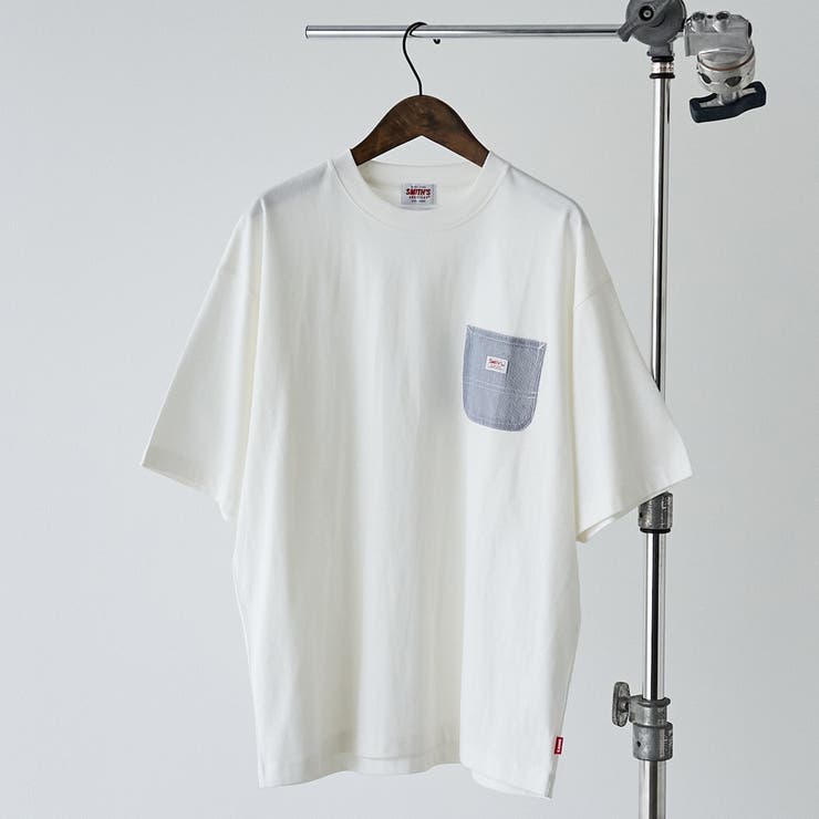 WHITE | SMITH'S（スミス）別注ポケット切替えTシャツ | coen【men】