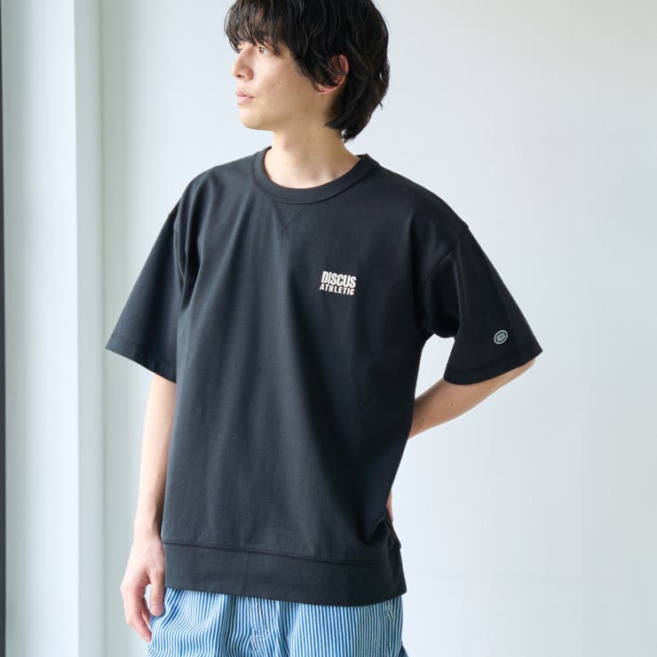 BLACK | DISCUS（ディスカス）別注カレッジスウェットTシャツ | coen【men】