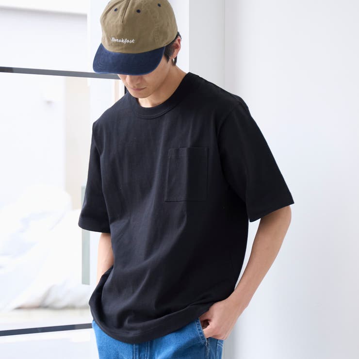 BLACK | RepurヘビーコットンポケットTシャツ【抗菌性、消臭性】 | coen【men】
