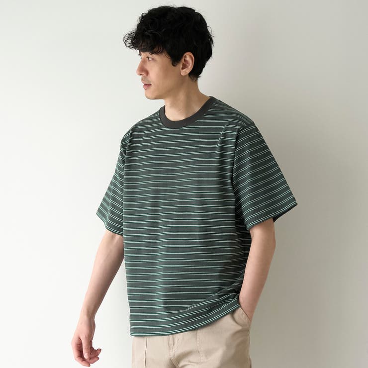 RepurヘビーコットンボーダーTシャツ【抗菌性、消臭性】 | coen【men】 | 詳細画像13 
