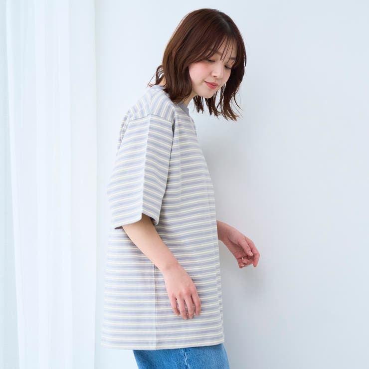 RepurヘビーコットンボーダーTシャツ【抗菌性、消臭性】 | coen【men】 | 詳細画像5 