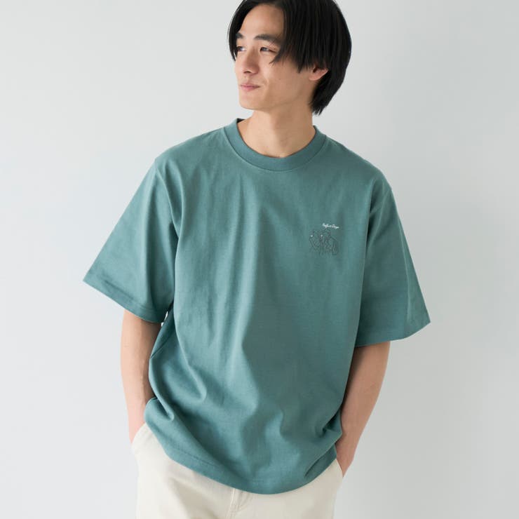 LIME | KiyokazuTsujinoイラストプリントTシャツ【抗菌性、消臭性】 | coen【men】