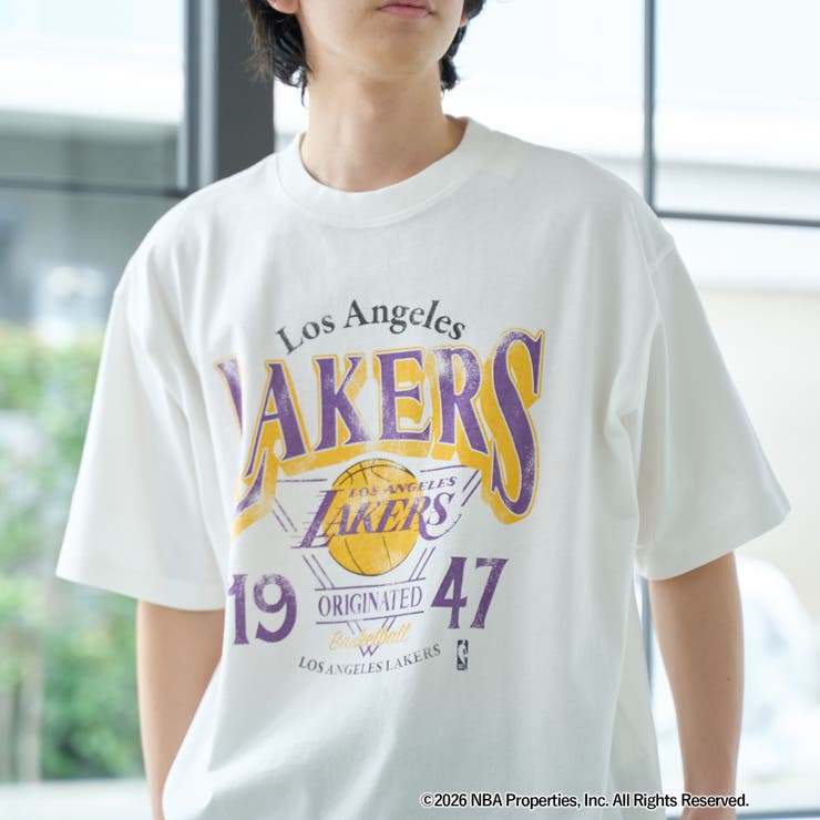 WHITE | NBA別注ヴィンテージライクプリントTシャツ | coen【men】